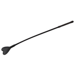 Black crop with heart-shaped tip and slim handle