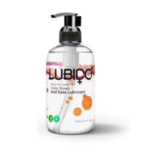 Lubido Anal Ease Lubricant 250ml clear bottle with black pump dispenser