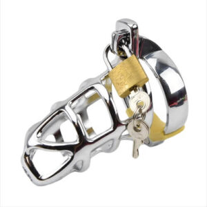 Impound Gladiator metal chastity cage with padlock and keys