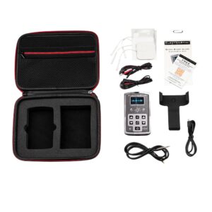 ElectraStim Axis stimulator kit with control unit, cables, pads, holder, guide and black case