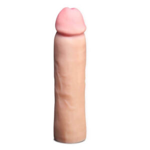 Blush Novelties realistic flesh-toned penis extender sleeve with pronounced tip