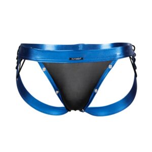 Cut 4 Men C4M Desire Jockstrap Blue Leatherette