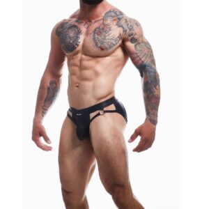 Cut 4 Men C4M Dungeon Black Leatherette Jockstrap