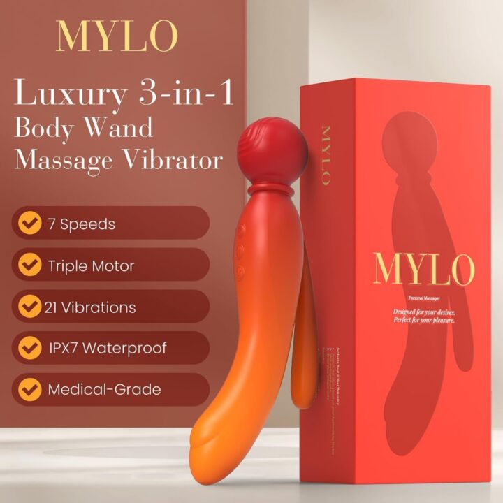 MYLO 3-in-1 Body Wand Massager Fire