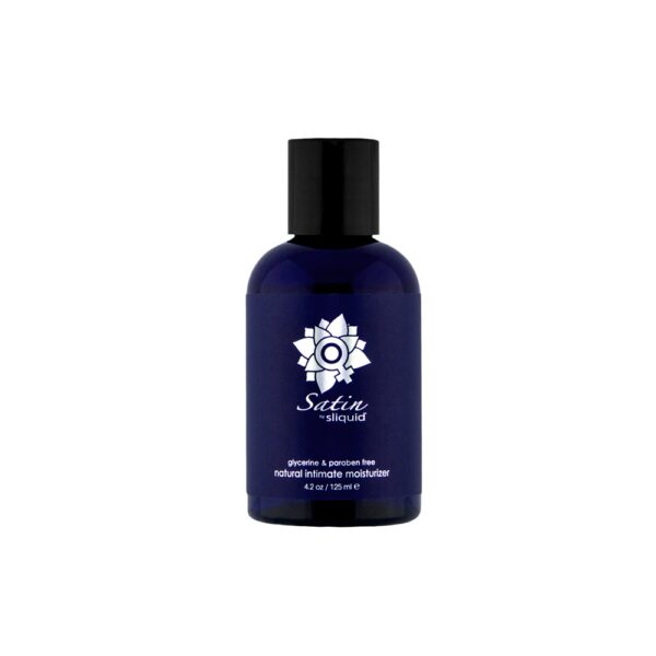 Sliquid Satin Naturals 125ml bottle with black cap and blue label