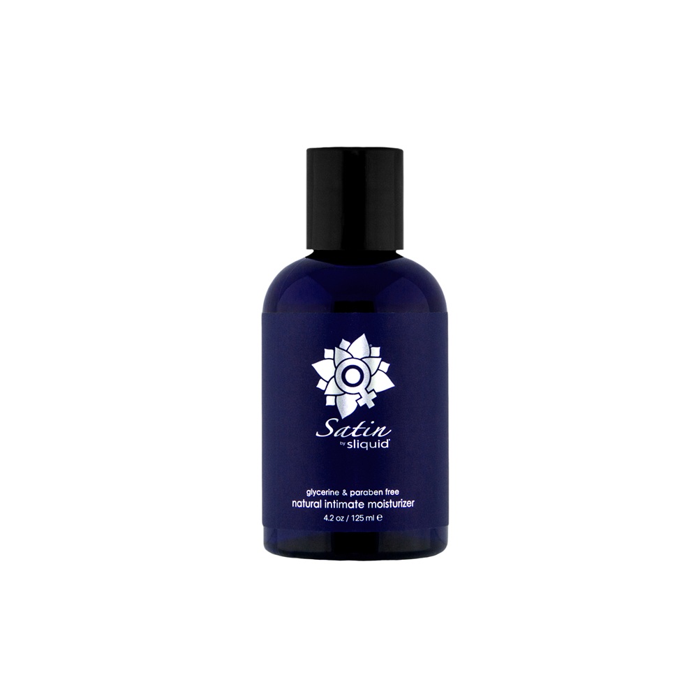 Sliquid Satin Naturals 125ml bottle with black cap and blue label
